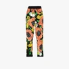 ASHISH BLACK FLORAL SEQUINNED TRACK PANTS,P1715350642