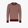 KITON RED CHECKED CASHMERE SWEATER,UK1215W20V24100215341053