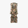 ZIMMERMANN LADYBEETLE FLORAL PUFF SLEEVE DRESS,8868DLAD15350699