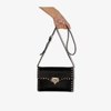 Valentino Black Rockstud Cross-body Bag In Grained Calfskin In Black