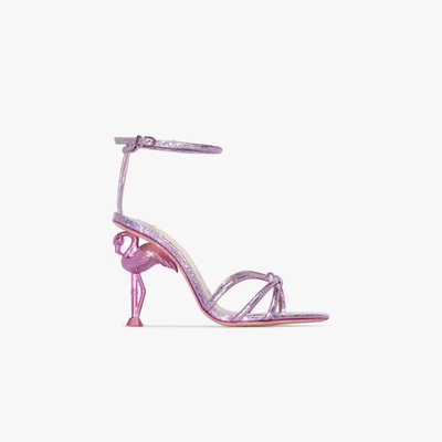 Sophia Webster Pink Flamingo 100 Leather Sandals