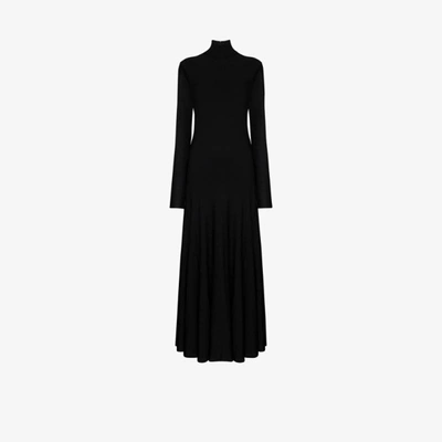 Bottega Veneta Stretch-jersey Turtleneck Maxi Dress In Black