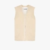 JIL SANDER NOWELL SHEARLING GILET,JSPR655570WRL0800415345375