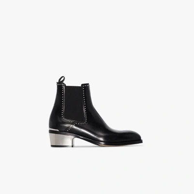 Alexander Mcqueen Stud-embellished Chelsea Boots In Black