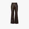 Lvir Brown Grained Faux-leather Pants In Brown