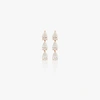 Anita Ko 18k Rose Gold Three Pear Diamond Stud Earrings In Pink