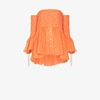 ROSIE ASSOULIN OFF-THE-SHOULDER RUFFLED BLOUSE,R203T08WP087LilyoftheValley15143426