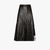 REJINA PYO BELMA PLEATED FLORAL FAUX LEATHER SKIRT,D17315329844