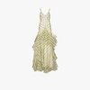 Rosie Assoulin Watercolour Stripe Tiered Gown In Yellow