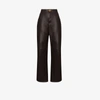 BOTTEGA VENETA STRAIGHT LEG LEATHER TROUSERS,630725VKV9015283531