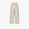 STELLA MCCARTNEY SYLVIA CROPPED FAUX LEATHER TROUSERS