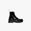 STELLA MCCARTNEY BLACK TRACE LACE-UP ANKLE BOOTS,800303N019515585560