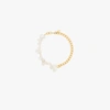 ANISSA KERMICHE GOLD-PLATED TWO FACED SHELLEY PEARL ANKLET,X100515594910