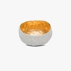 L'objet X Haas Brothers White And Gold Mojave Porcelain Bowl In Weiss