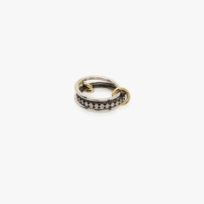 Spinelli Kilcollin Petunia Stacked Diamond Ring In Silver