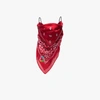 Natasha Zinko Red Bandana Printed Face Mask In Red