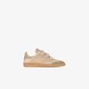 Isabel Marant Beth Mixed Leather Triple-grip Sneakers In Brown