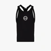 Gmbh Multi-strap Logo-print Cotton-blend Tank Top In Black