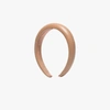 Jennifer Behr Tori Hammered Silk Satin Headband In Neutrals