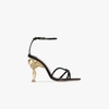 Sophia Webster Women's Flo Flamingo-heel Leather Sandals In Black