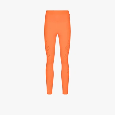 Adidas By Stella Mccartney High Waist Truepur Tech Leggings In Orange