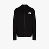 THE NORTH FACE BLACK HIMALAYAN ZIPPED COTTON HOODIE,NF0A4SWMJK3115840046