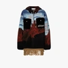 PALM ANGELS CANYON PRINT FRINGED HOODIE,PWEA042F20FAB001408415459758