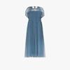 MOLLY GODDARD X BROWNS 50 BILLY HAND-SMOCKED TULLE MIDI DRESS,MGSPBRO03BILLYDRESS15295871