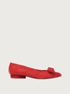 Ferragamo Viva Bow-detail Ballerina Shoes In Red