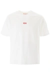 424 Embroidered Logo Crew Neck T-shirt In White