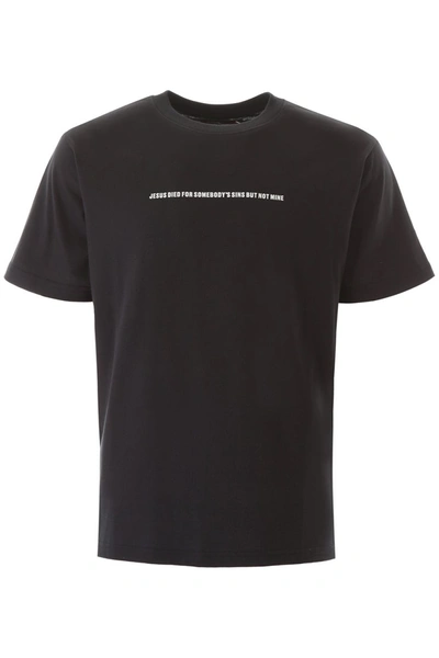 424 Lyrics-print Cotton-jersey T-shirt In Black