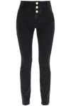ALESSANDRA RICH ALESSANDRA RICH SLIM JEANS WITH JEWEL BUTTONS