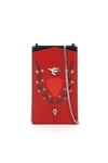 ALEXANDER MCQUEEN ALEXANDER MCQUEEN PHONE CASE WITH PRINT AND CHAIN