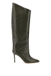 ALEXANDRE VAUTHIER ALEXANDRE VAUTHIER ALEX 90 CROC EMBOSSED LEATHER BOOTS