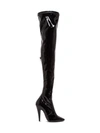 SAINT LAURENT PATENT LEATHER AYLAH OVER THE KNEE BOOTS