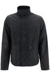 Barbour Reelin Coated Jacket In Navy