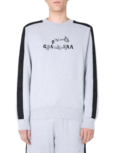 Dolce & Gabbana Crew Neck Sweatshirt In Grey