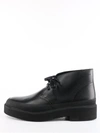 CLARKS DESERT GALOSH ANKLE BOOTS BLACK