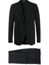 Emporio Armani Black Solid Super 130s G Line Suit In Black