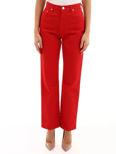 Msgm Red Trousers