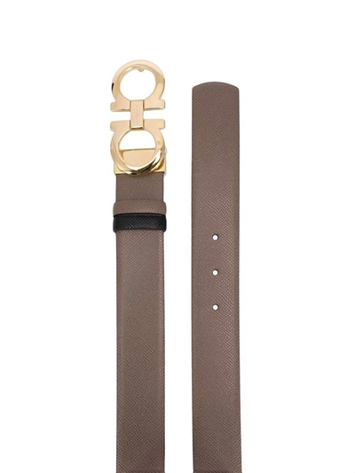 Ferragamo Belts Brown In Beige