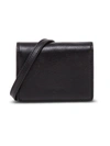 DOLCE & GABBANA BLACK LEATHER WALLET WITH SHOULDER STRAP