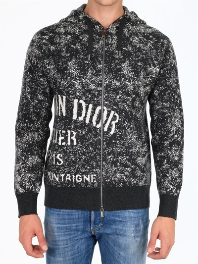 Dior Wool Hoodie “christian  Atelier” In Grey