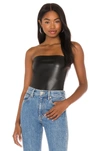 SUSANA MONACO FAUX LEATHER TUBE TOP,SUSA-WS1420