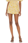 Faithfull The Brand Net Sustain Celia Belted Layered Floral-print Linen Shorts In Garden Floral