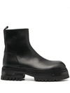 ANN DEMEULEMEESTER TUCSON NERO LEATHER BOOTS