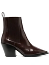 AEYDE HEELED SLIP-ON LEATHER BOOTS