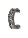 GUCCI ENGRAVED STERLING SILVER CUFF BRACELET