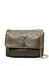 SAINT LAURENT CHEVRON DETAIL SHOULDER BAG