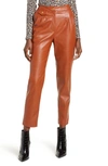 BLANKNYC FAUX LEATHER PLEATED TROUSERS,45IJ2539NO